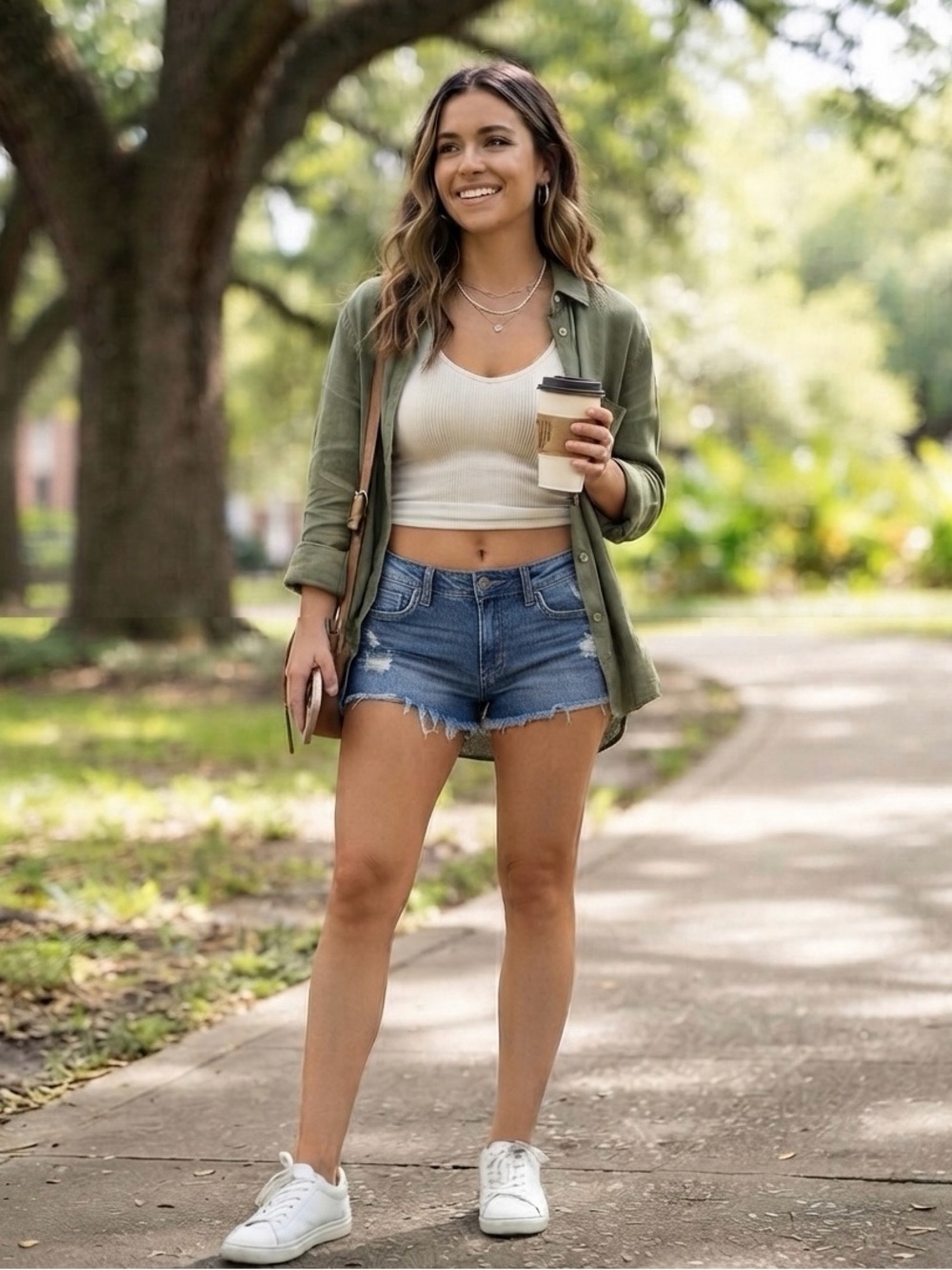 Mossimo Supply Co. Distressed Frayed Hem Denim Shorts